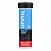 Nuun Energy Cherry Limeade tubes shown from the front for portable hydration.
