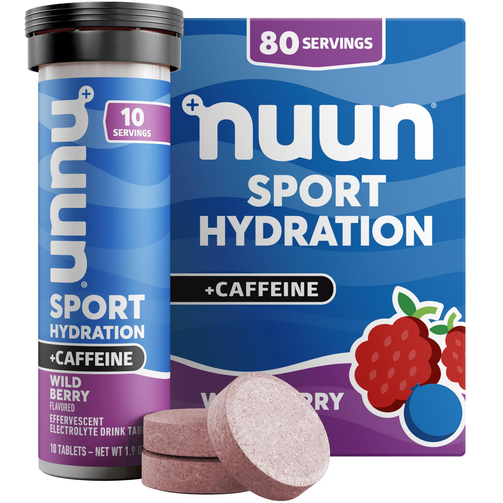 Nuun Sport Wild Berry front tube for on-the-go hydration during workouts