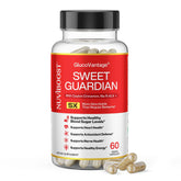 NUVIBOOST GlucoVantage bottle label highlighting premium immunity support for daily wellness.