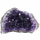 Nvzi Amethyst Crystal Rock cluster, natural purple geode, ideal for meditation and décor.