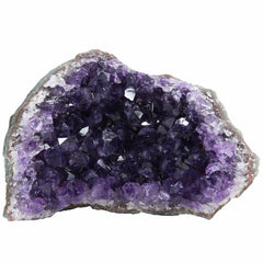 Nvzi Amethyst Crystal Rock cluster, natural purple geode, ideal for meditation and décor.