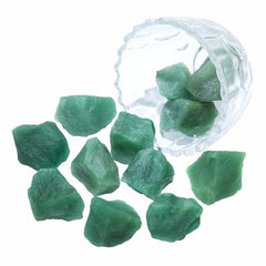 Nvzi green aventurine crystals closeup showing color and texture.