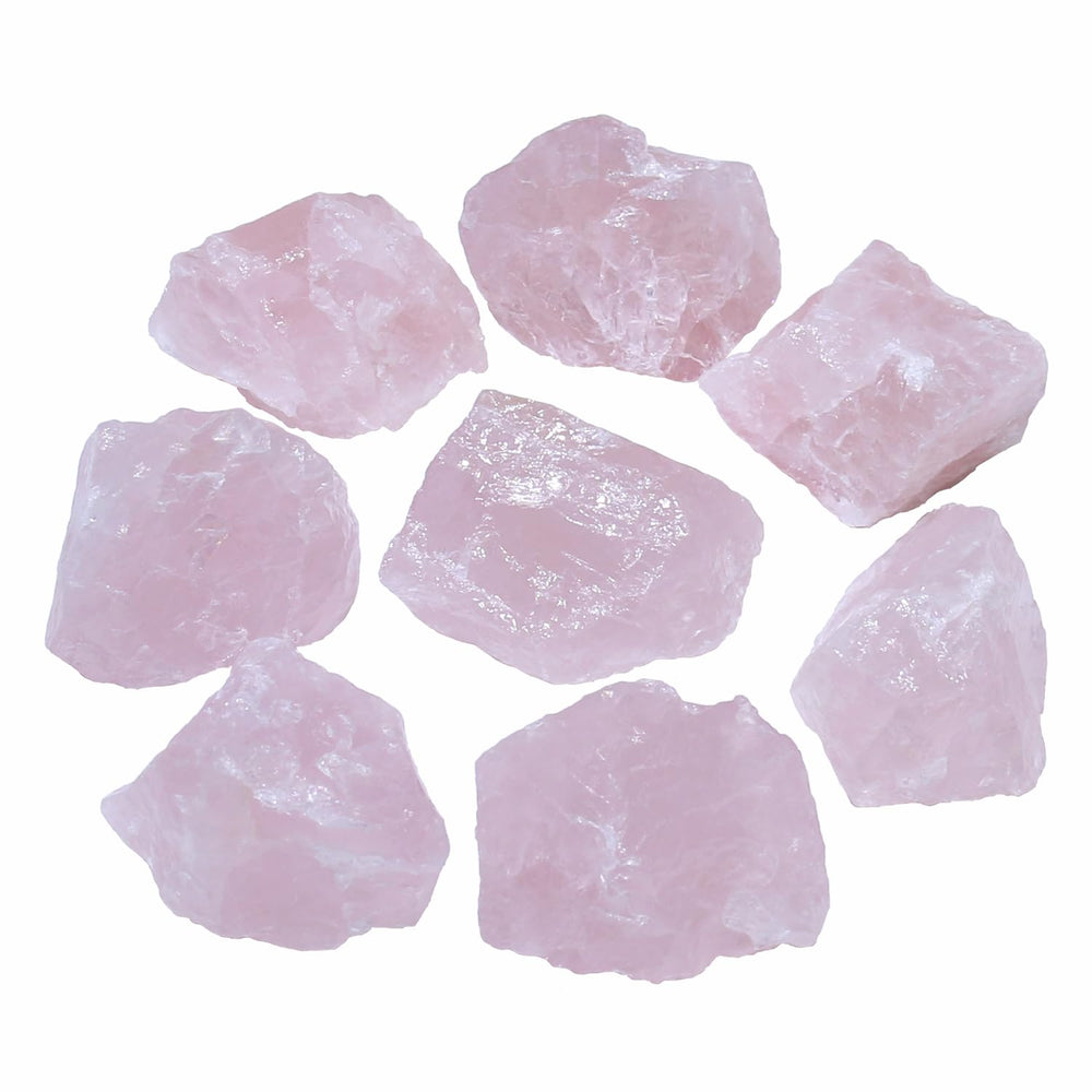 Nvzi raw rose quartz crystals in 1lb bulk for meditation and calming energy