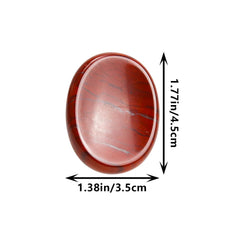 Nvzi Red Jasper oval palm stone ideal for meditation