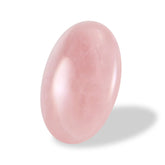 Nvzi rose quartz palm stone shown in a calm, hand-held pose for daily use