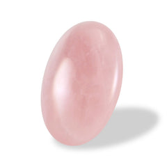 Nvzi rose quartz palm stone shown in a calm, hand-held pose for daily use