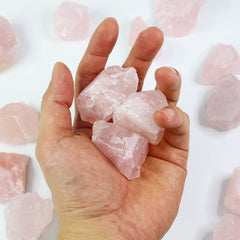 Nvzi Rose Quartz tumbled stones decorative display
