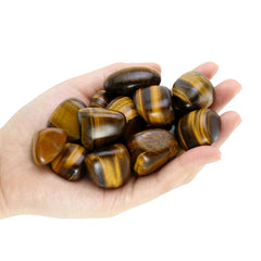 Nvzi Tiger's Eye polished stone for desk decor and mindful focus