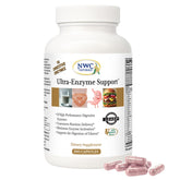 NWC Naturals Ultra-Enzyme Support bottle front for complete digestion support.