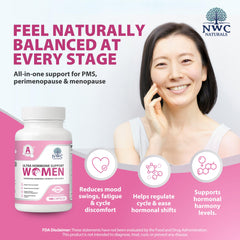 NWC Naturals Ultra-Hormone capsules close-up for daily balance.