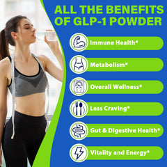 Pouring Nwiorte GLP-1 powder from the bottle for easy daily use.