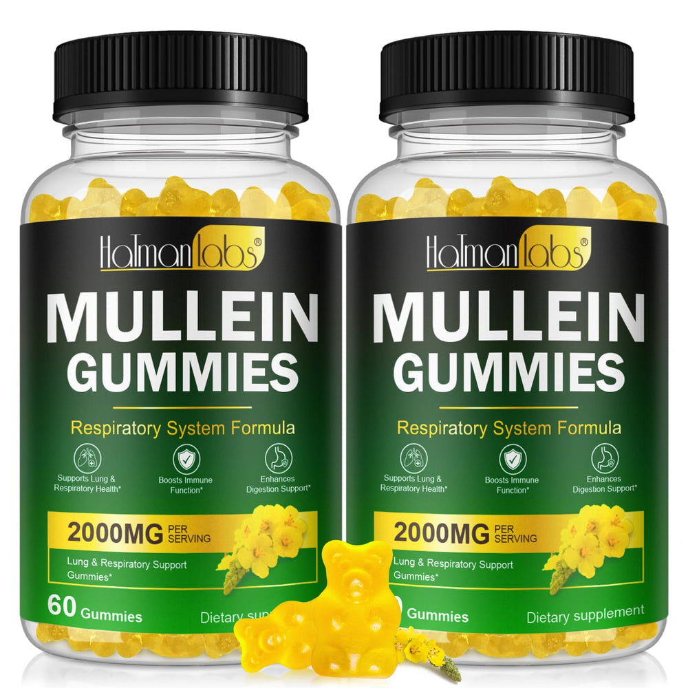 Nyloriaine Mullein Gummies bottle front for daily respiratory support