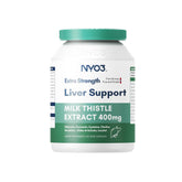 NYO3 Milk Thistle bottle front for convenient daily liver support.
