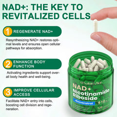 O NATURE ZIRAN NAD bottle and Resveratrol ingredients.