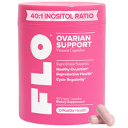 O Positiv FLO ovarian health bottle with capsules for daily support