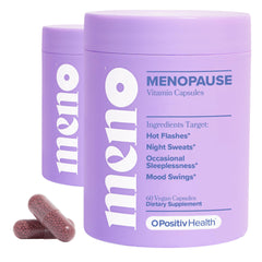 O Positiv MENO bottle with capsules for menopause support.