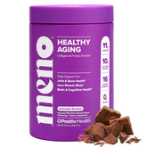 O Positiv MENO bottle pour shows chocolate brownie protein blend supporting joints