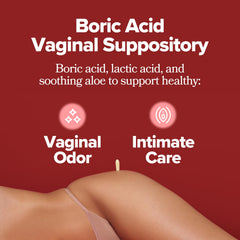 O Positiv URO boric acid vaginal suppository application for quick daily relief.