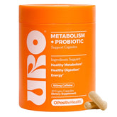 O Positiv URO Metabolism bottle showing daily capsules for metabolism support.