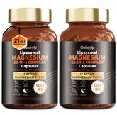 Oakevlp Liposomal Magnesium Complex bottle displaying 12 magnesium forms for daily wellness.