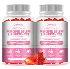 Oakevlp liposomal magnesium threonate gummies bottle shows high-potency daily formula