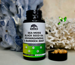 Ashwagandha capsules from Oaks Nutrition ready for daily use