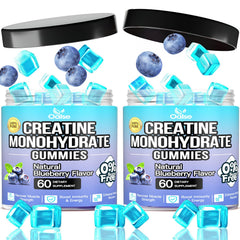 OALSE Creatine Monohydrate Gummies blueberry close-up highlighting juicy texture.