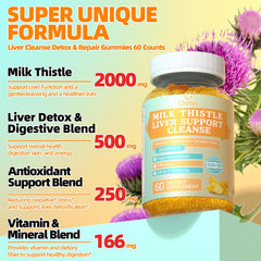OALSE Milk Thistle 2000mg close-up highlighting potent herbal blend for wellness