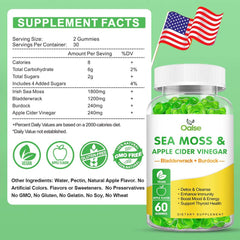 OALSE Sea Moss Gummies with bladderwrack and burdock, promoting daily wellness