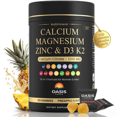 OASIS FORCE calcium 1200 mg gummies bottle on shelf for bone support
