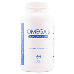 Oasis Tears Omega 3000mg softgel close-up highlights potency.