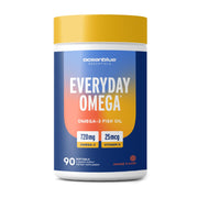 Oceanblue Essentials Omega-3 bottle front shows 90-count package for everyday use