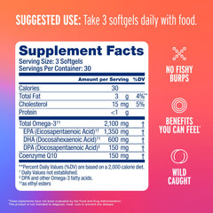 Oceanblue Omega-3 2100 capsules close-up of orange-flavored softgels