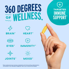 Oceanblue Omega-3 2100 vitamin D3 image showing immune support alongside omega-3 benefits.
