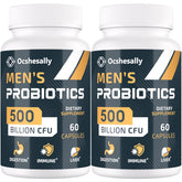 Ocshesally Probiotics for Men bottle front for convenient daily gut support.