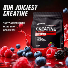 OFFPTE Creatine Monohydrate Gummies pack back with vegan formula