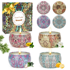 Ofun scented candles 4-pack gift box and packaging for elegant gifting