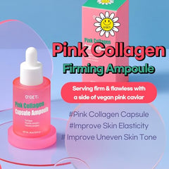 O!GETi Pink Collagen Ampoule capsules visible, highlighting the triple capsule formula for nourishment