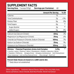 Ohmino Berry Blast scoop highlights convenient dosing for pre, intra, and post workout use
