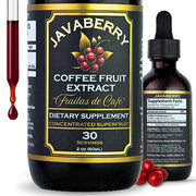 OhmYes Javaberry coffee fruit extract bottle showing natural energy support.