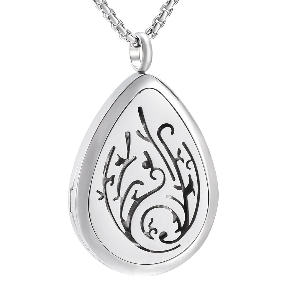 Oinsi Tree of Life teardrop diffuser necklace pendant for on-the-go aroma