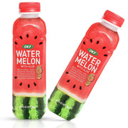 OKF Watermelon Aloe Vera Drink bottle pours, a refreshing hydration moment