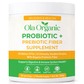 Ola Organic Max Strength Probiotic Powder jar supports daily digestive health