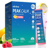 OLELON Calm Drink stick-pack on display for quick relaxation.