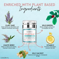 Olidiva Wild Yam Cream day use promotes daytime comfort