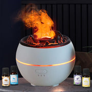 OLINLIFE Volcano Diffuser front view with gentle mist for relaxing spaces.