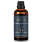 OliveTech GEM diffuser oil bottle in amber glass preserves fragrance freshness.