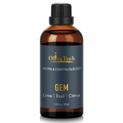 OliveTech GEM diffuser oil bottle in amber glass preserves fragrance freshness.