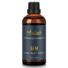 OliveTech GEM diffuser oil bottle in amber glass preserves fragrance freshness.
