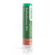 OLLOÏS Belladonna 30C packaging front emphasizes organic, vegan medicine for occasional discomfort.